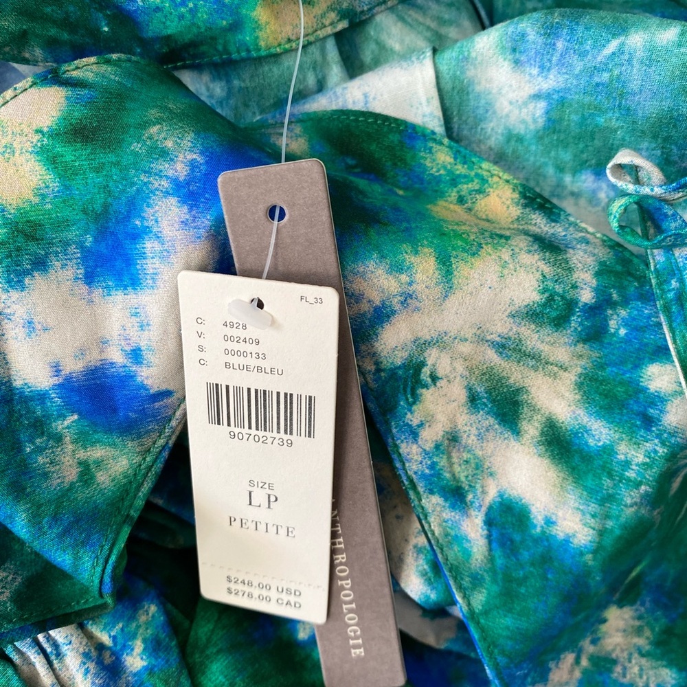 Anthropologie Corey Lynn Calter V-Neck Ruffle Midi Dress size PL LP new - Picture 6 of 6